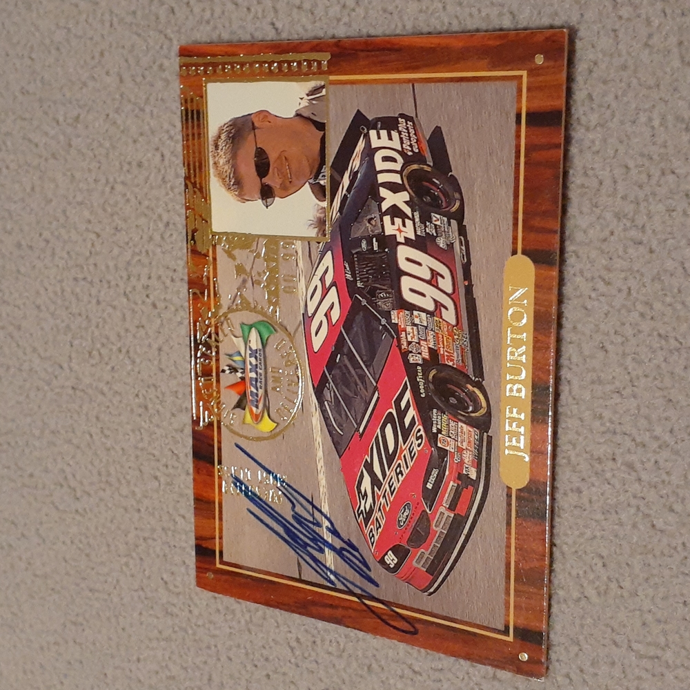 Vintage 1998 Maxx Jeff Burton Signed Sealed Delivered Autograph NASCAR /250